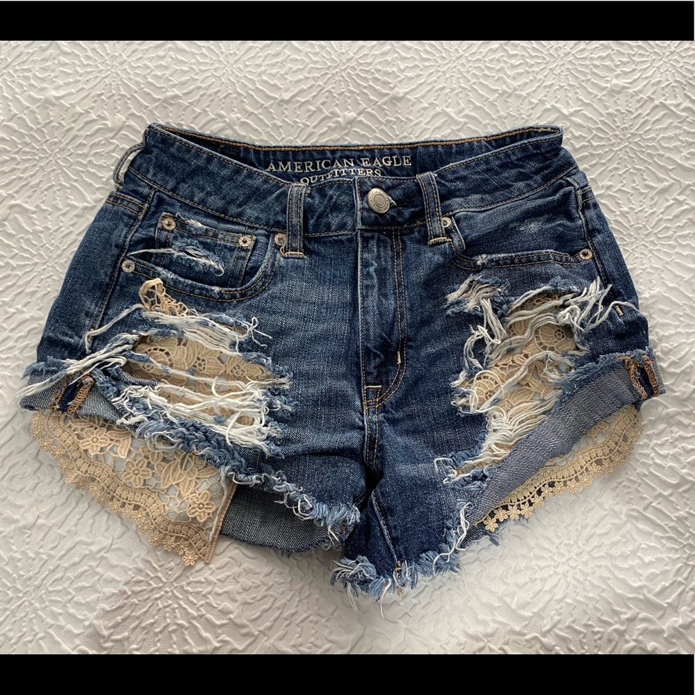American Eagle High Waisted Jean Shorts
